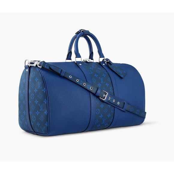 Louis Vuitton Blue Epi Bsg Name tag Leather w/ Poignet Strap Large Charm 1 Set - Picture 3 of 11